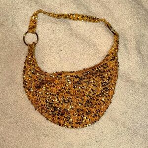 Gold  Sequined  Boho party bag